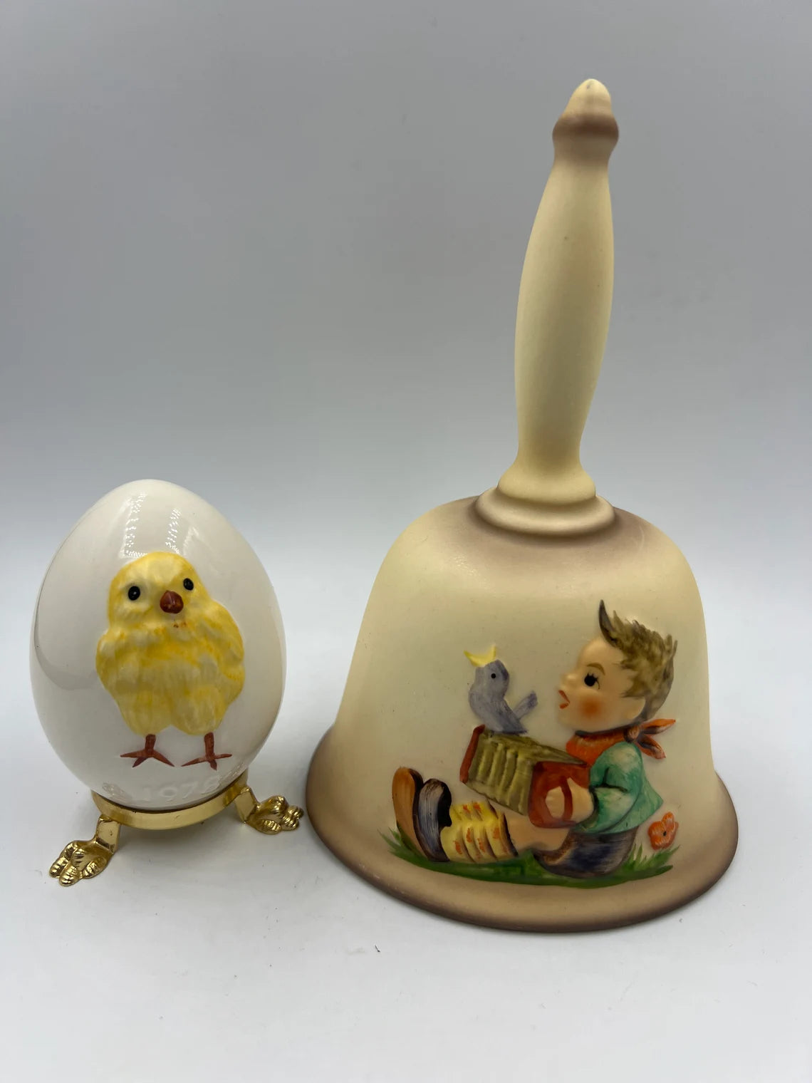 1978 2pc Goebel Hummel Porcelain Bell and Egg