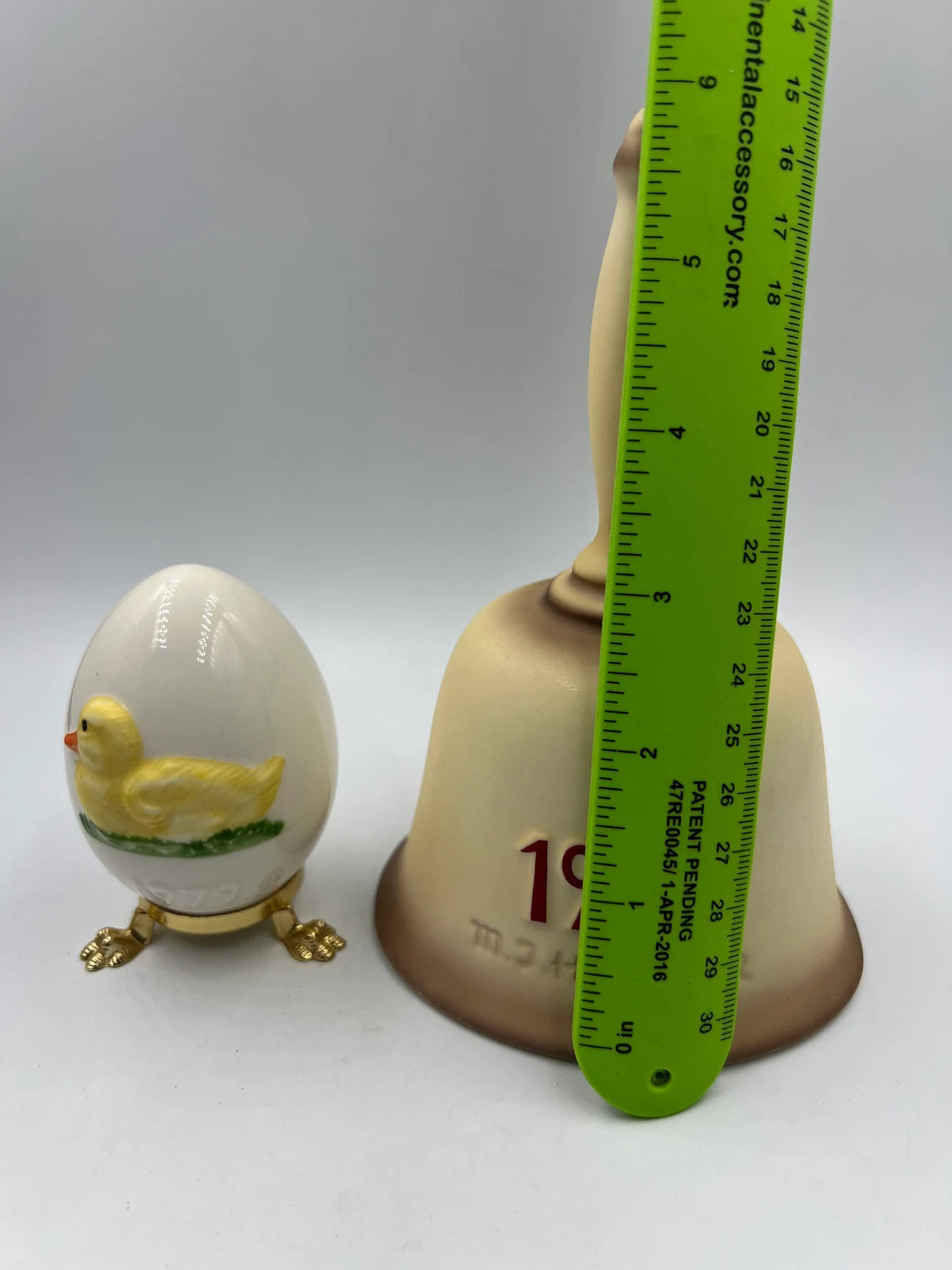 2pc 1979 Goebel Hummel Porcelain Bell and Egg