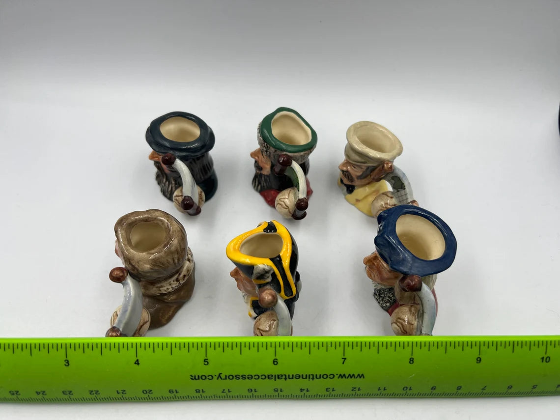 RARE!! D7081 - D7086 Royal Doulton tiny character jug set | Explorers