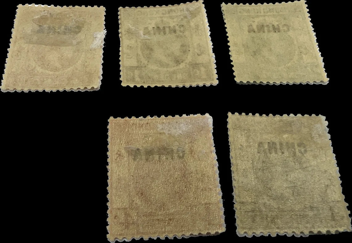 Rare ! Hong Kong China 1917-1927 Set of 5 SG18-28 Fine LMM