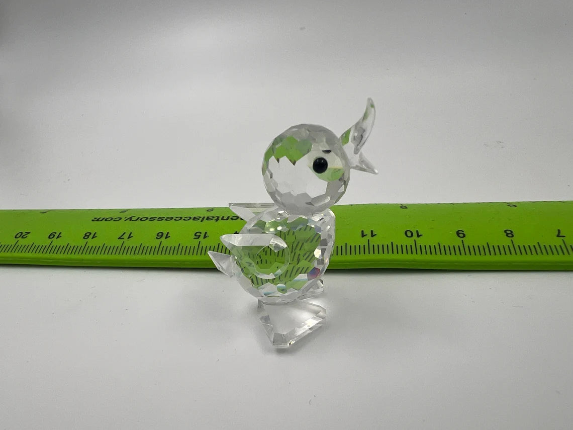 Swarovski Mini Quacking Duck Drake Crystal 1.75" Figurine 7660 NR040 Block Logo