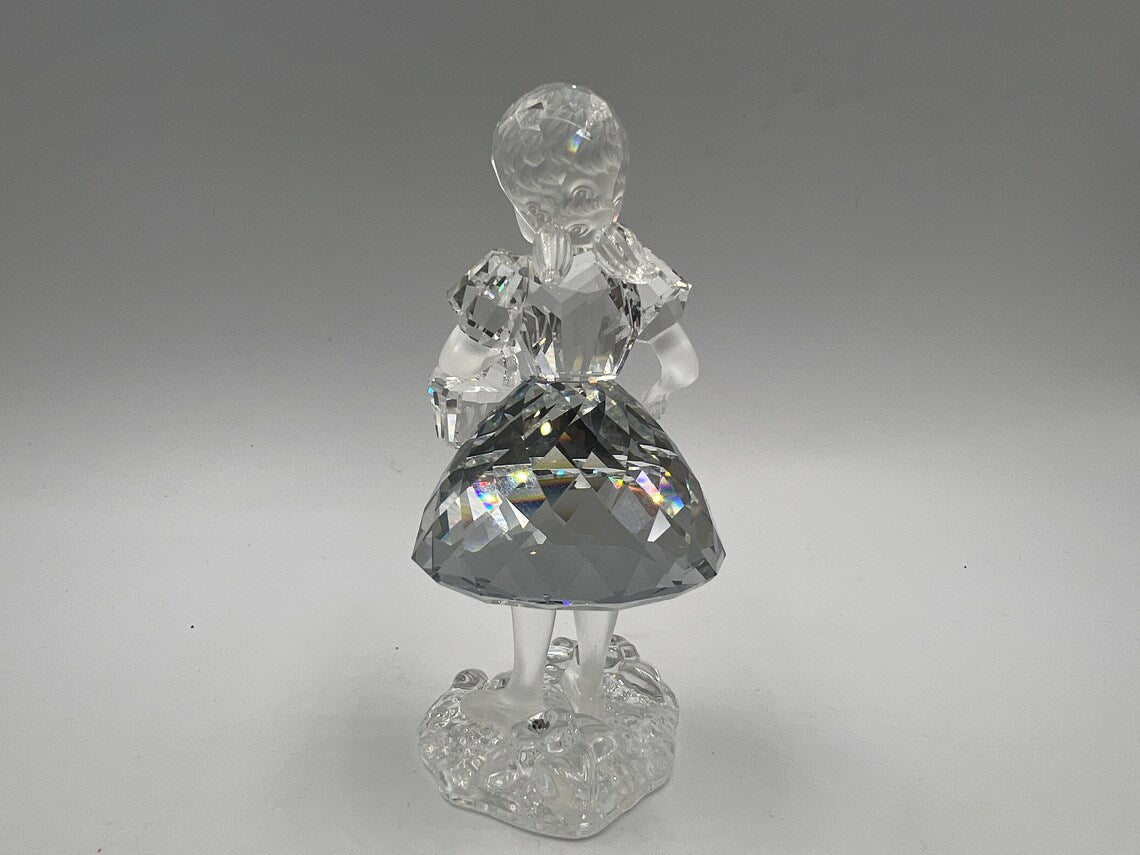 Rare find Swarovski Figure Crystal 191695 Red Riding Hood With Basket 3 1/2in Top