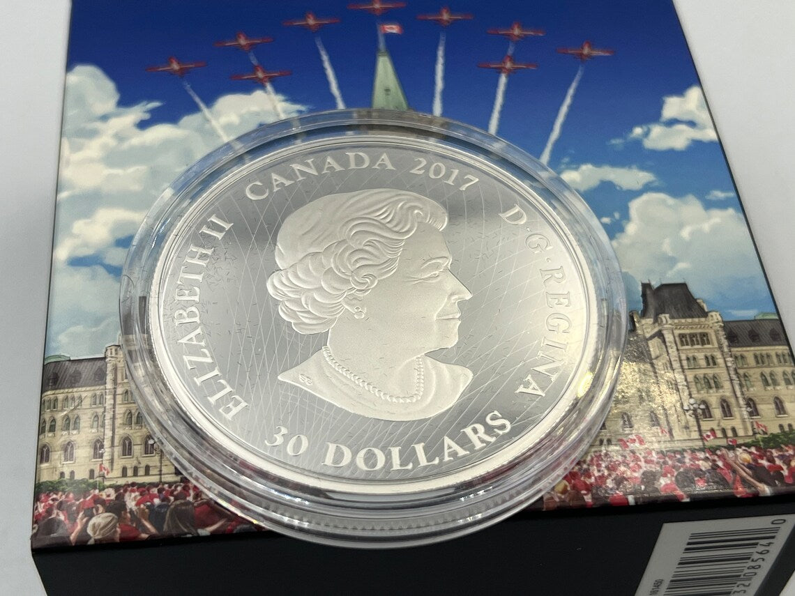 Royal Canadian Mint 2017 30 dollar CELEBRATING CANADA DAY - 2 oz. Pure Silver Coin - Royaltreasuryhouse