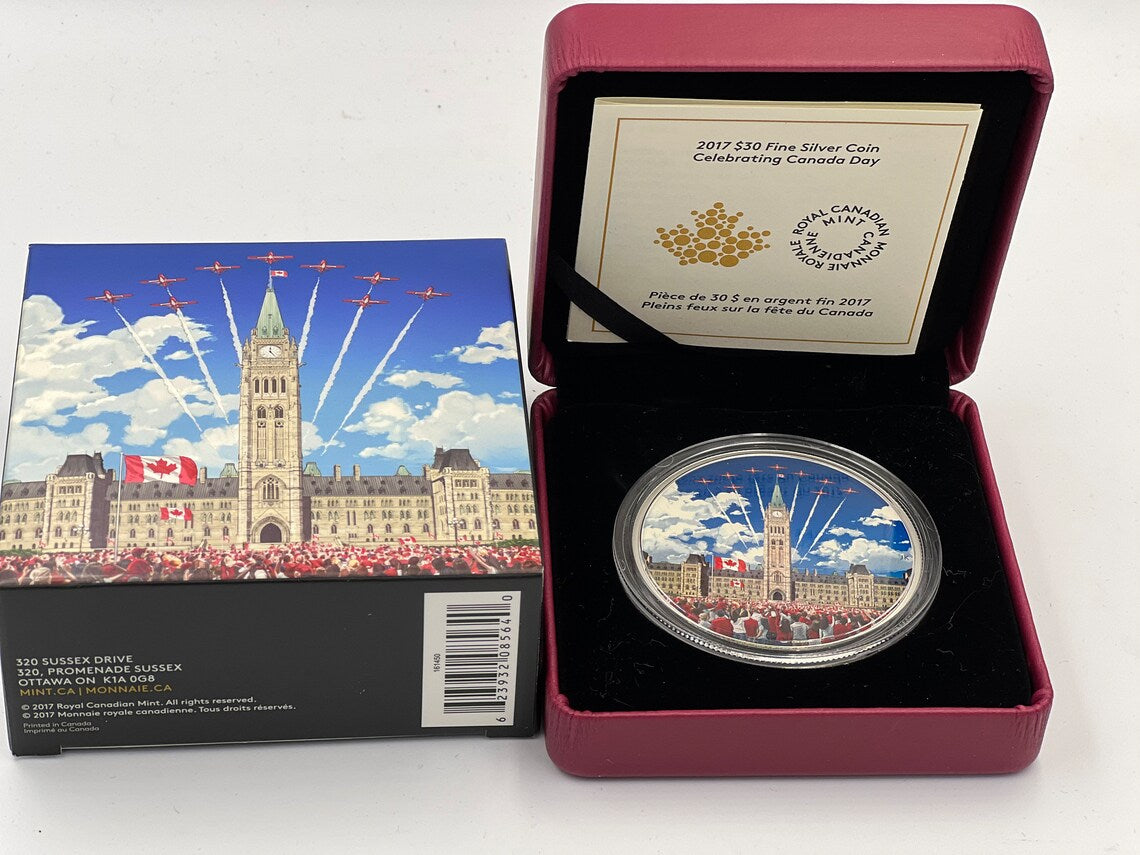 Royal Canadian Mint 2017 30 dollar CELEBRATING CANADA DAY - 2 oz. Pure Silver Coin - Royaltreasuryhouse