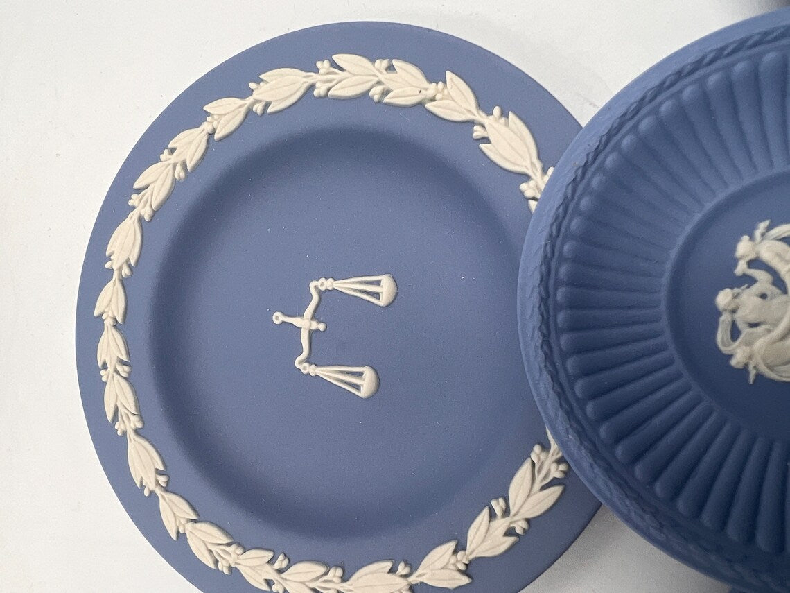 Wedgwood blue Jasperware Unusual Little Pin Dishes - Royaltreasuryhouse