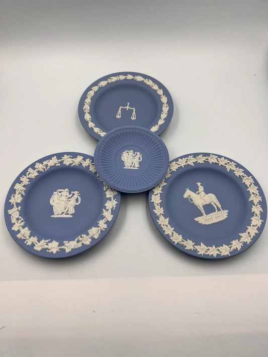 Wedgwood blue Jasperware Unusual Little Pin Dishes