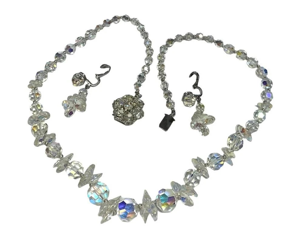 Sherman Set Swarovski Crystal Aurora Necklace - Royaltreasuryhouse