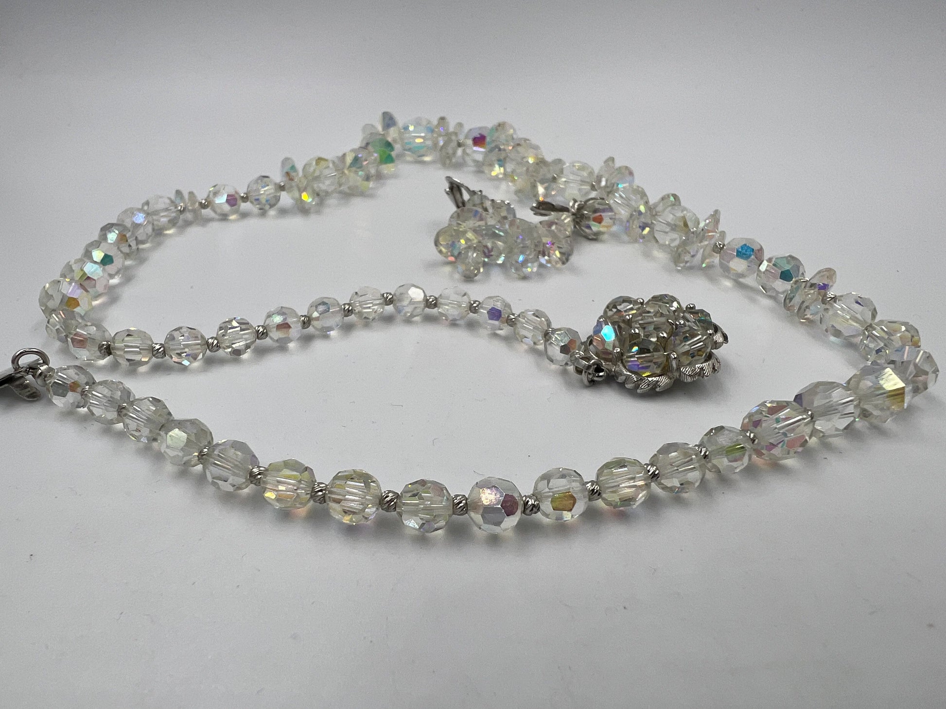 Sherman Set Swarovski Crystal Aurora Necklace - Royaltreasuryhouse