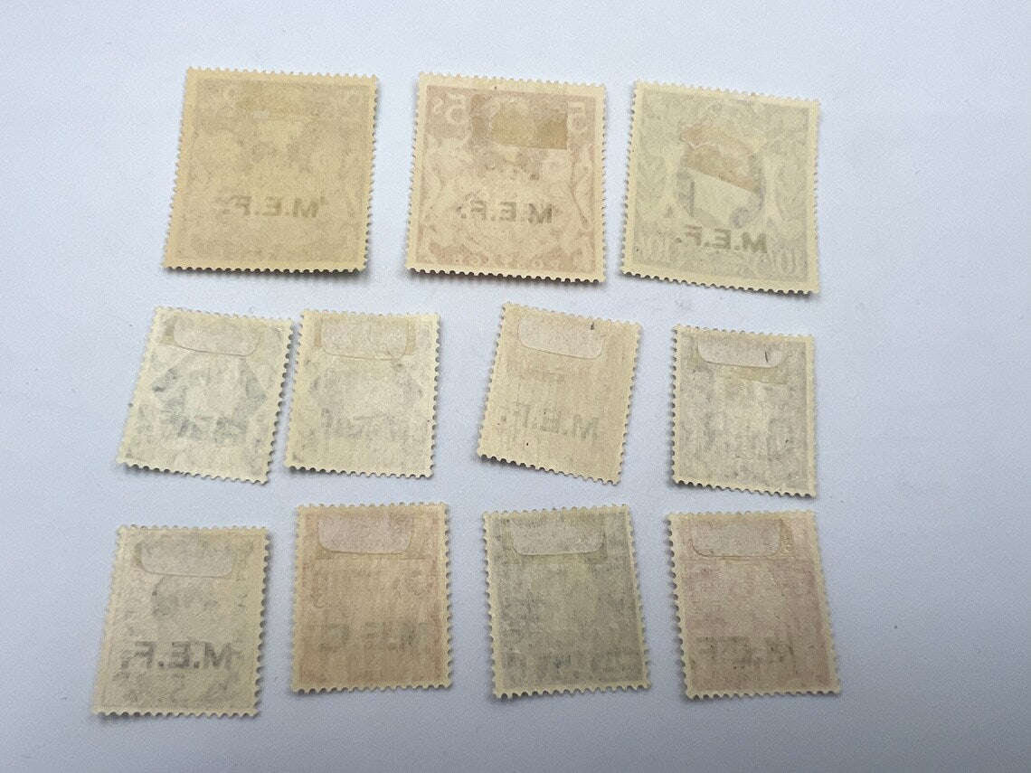 Middle East Forces 1943-47 Set of 11 SGM11-M21 Very Fine Lightly Hinged - Royaltreasuryhouse