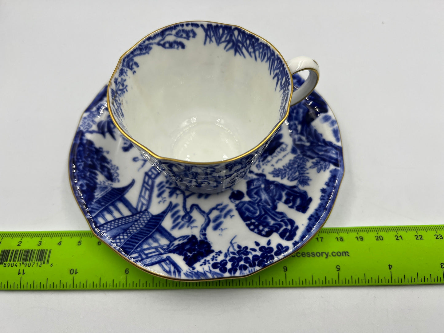 Royal Crown Derby Mikado Blue Oriental Tea Cup and Saucer Set - Royaltreasuryhouse