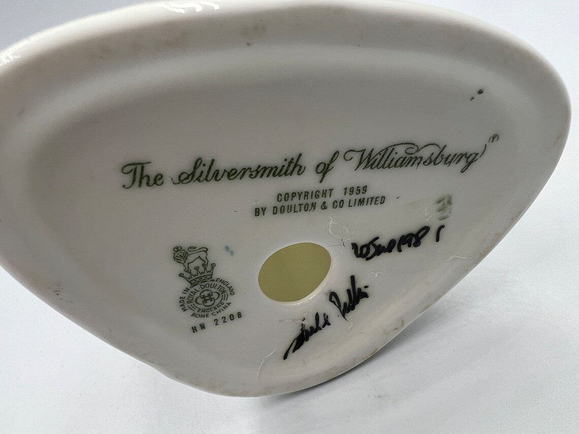 Royal Doulton “The Silversmith Of Williamsburg” HN 2208 - Royaltreasuryhouse