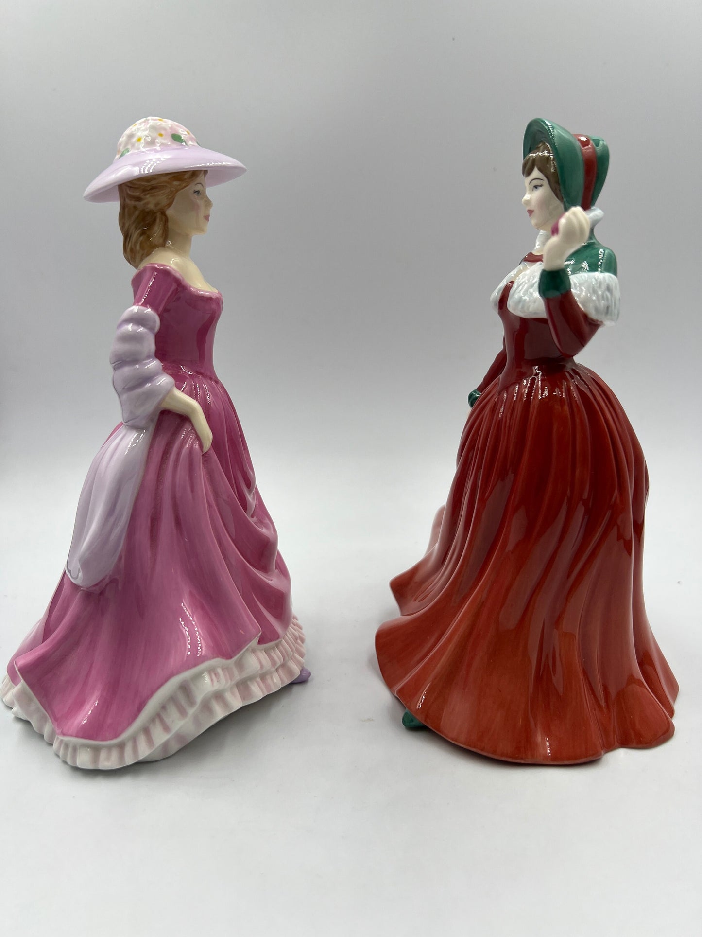 Royal Doulton bone china figurine - Summer Breeze - HN 4587 ,  Winters Day - HN 4589 - Royaltreasuryhouse