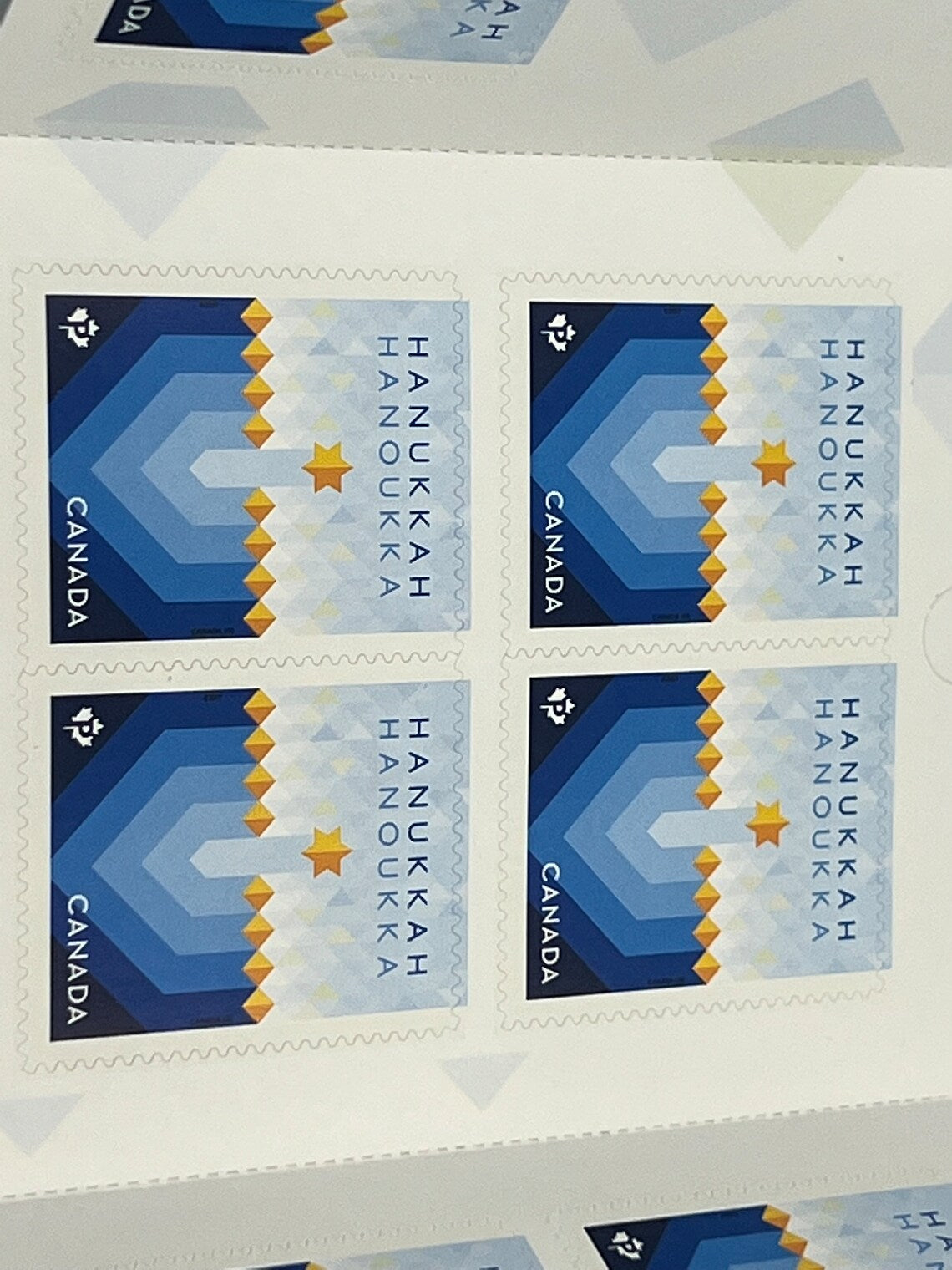 Canada Stamp Hanukkah (2017) 10 x P (85 cents) Booklet pane of 10, recalled booklet by Canada Post - Rare Error - Royaltreasuryhouse