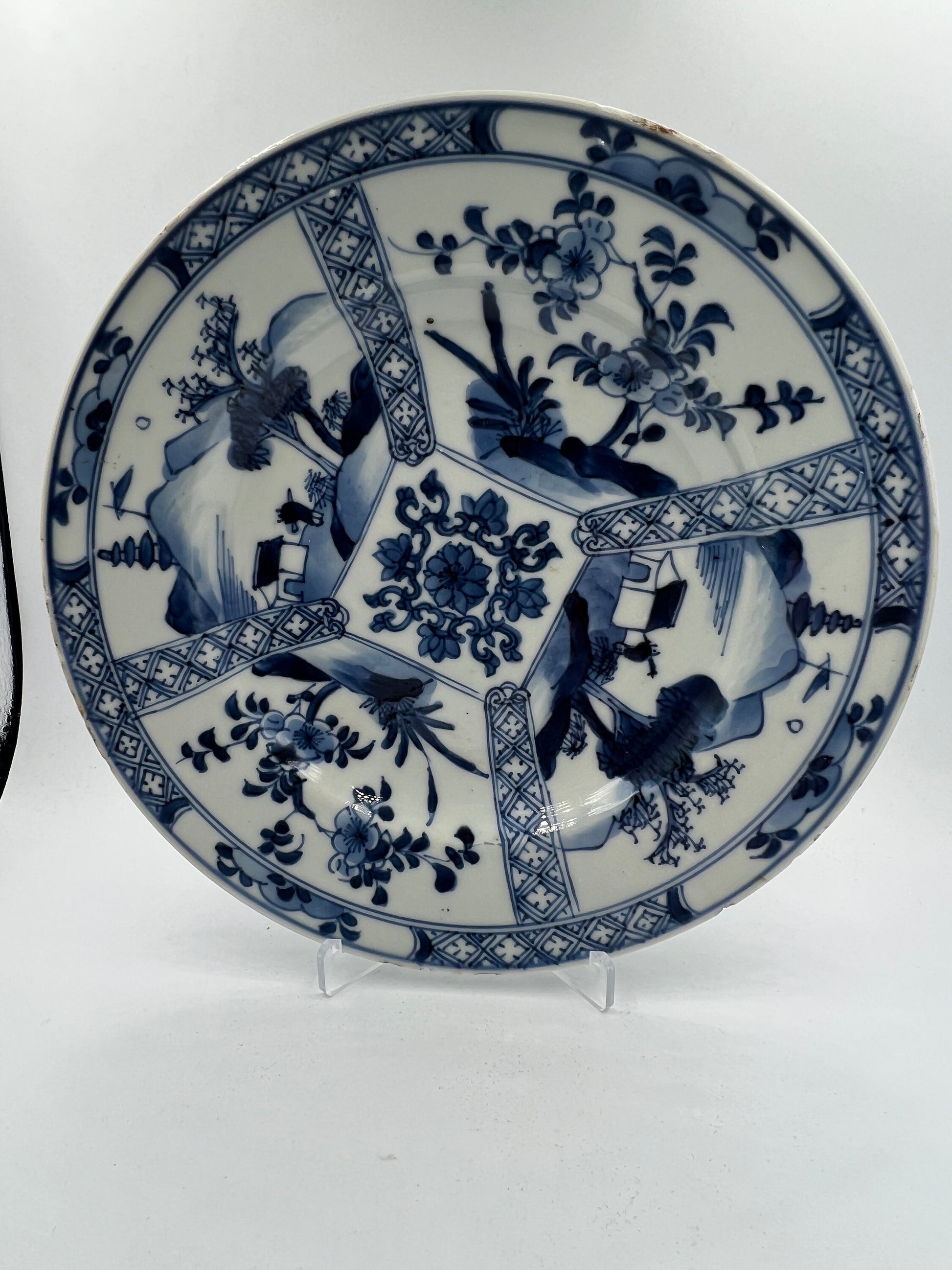 China Kangxi period blue & white plate circa 1710-1720 - Royaltreasuryhouse