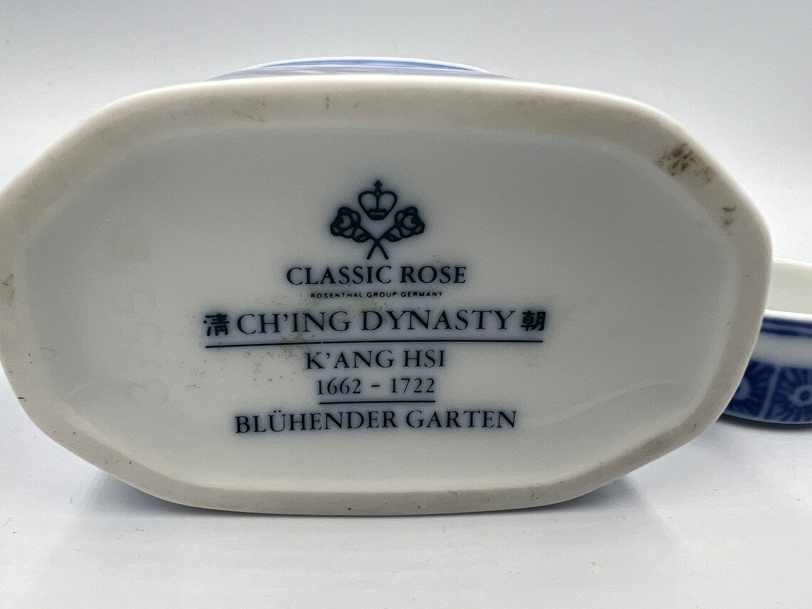 Classic Rose, Ch’ing Dynasty 1662-1722, Bluhender Garten, Rosenthal Group 4.5" H - Royaltreasuryhouse