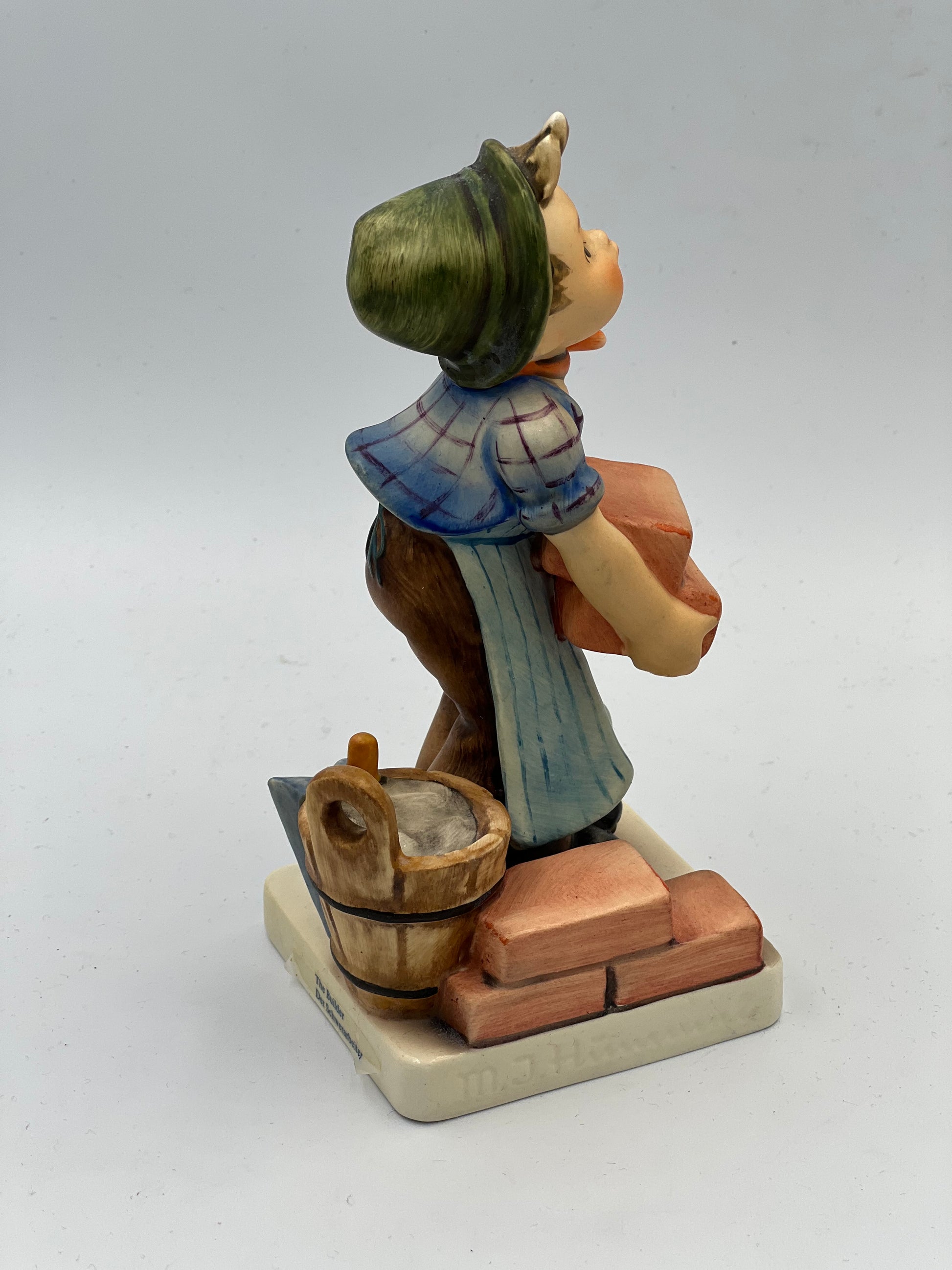 Hummel Figure The Builder #305 TMK 6 little boy carrying bricks Brick Mason - Royaltreasuryhouse