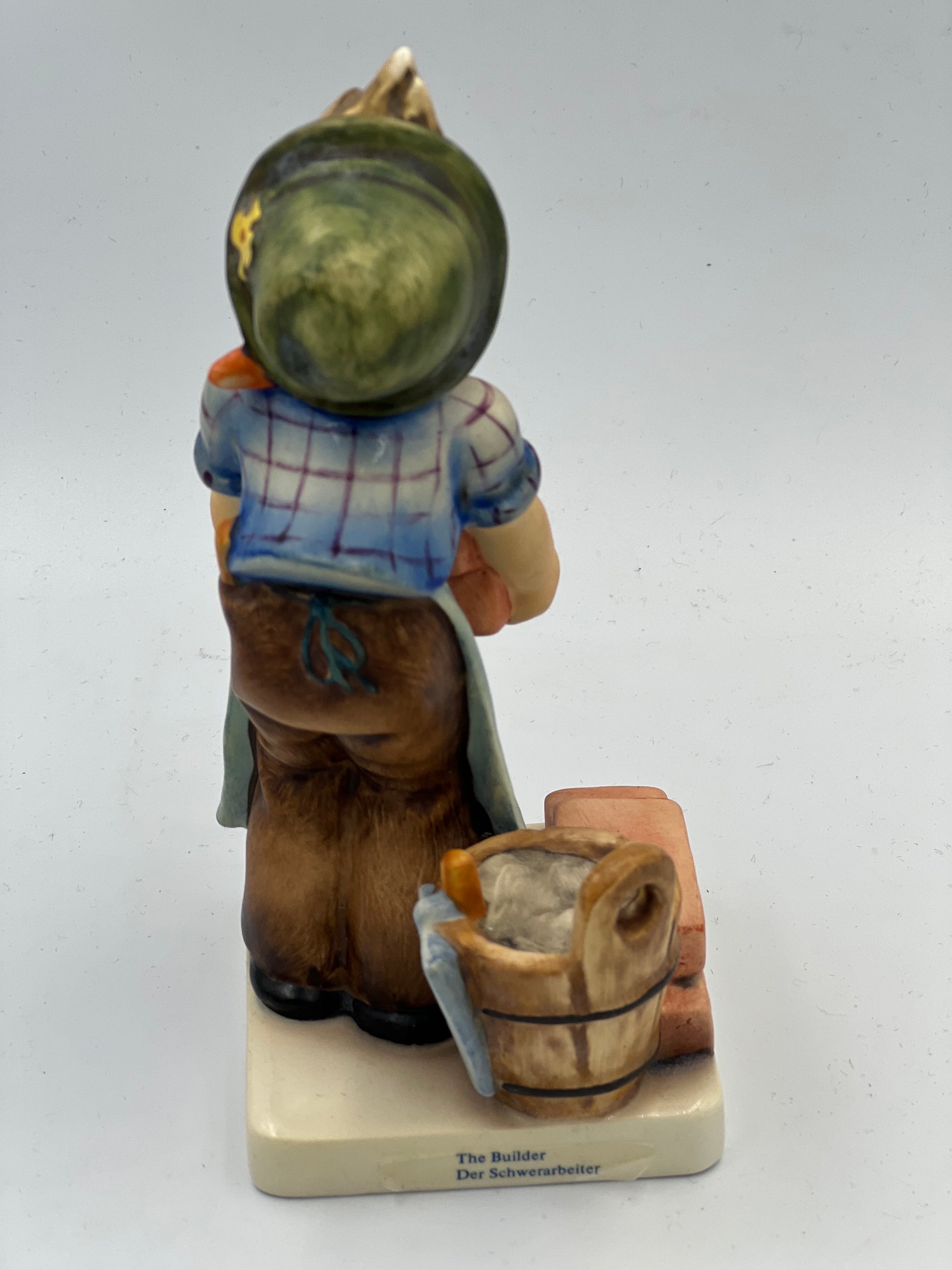 Hummel Figure The Builder #305 TMK 6 little boy carrying bricks Brick Mason - Royaltreasuryhouse