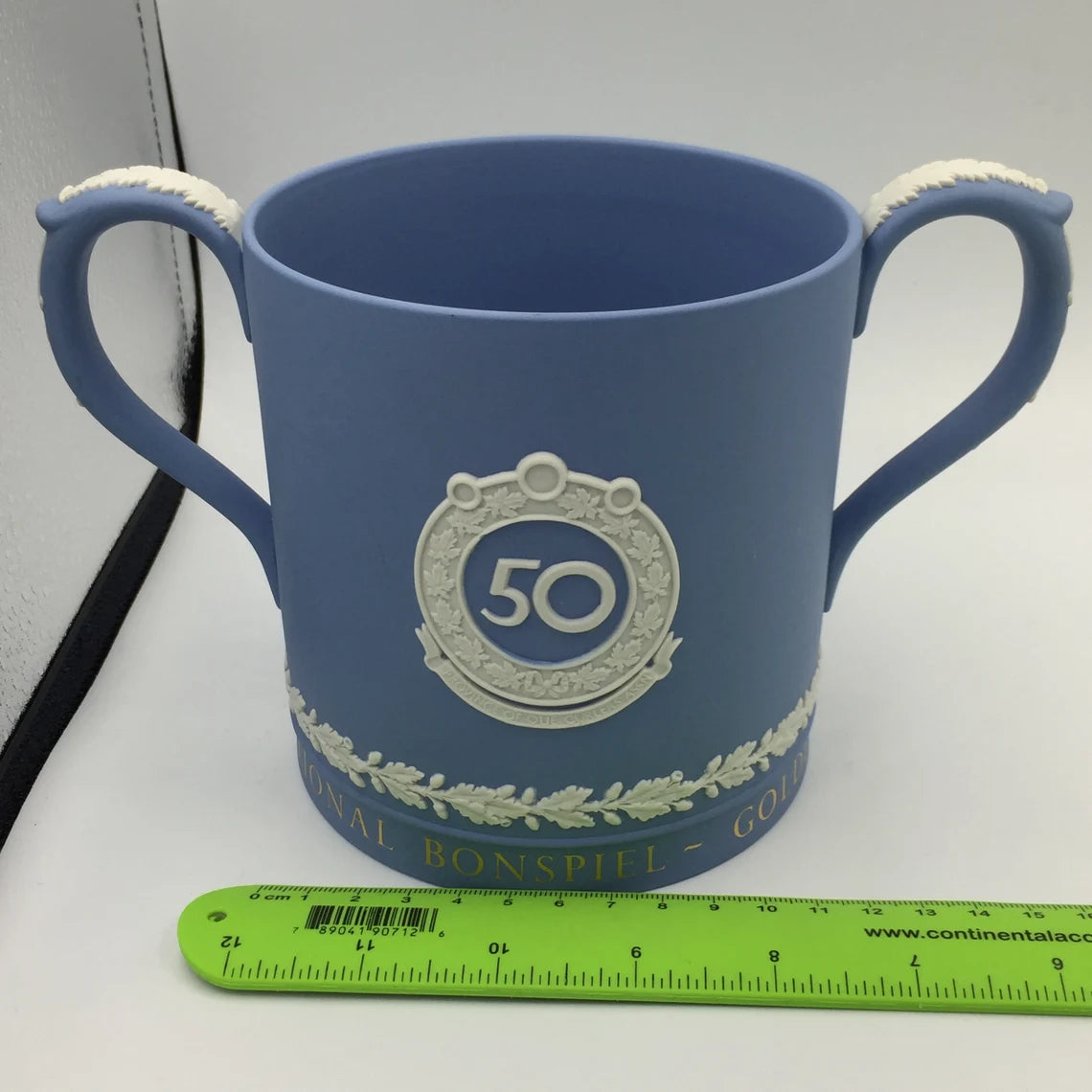 Wedgwood Jasperware Loving Mug 1963- QUEBEC INTERNATIONAL BONSPIEL Golden Jubilee - Royaltreasuryhouse