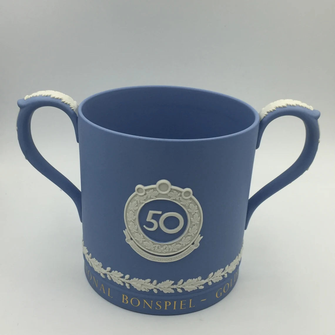 Wedgwood Jasperware Loving Mug 1963- QUEBEC INTERNATIONAL BONSPIEL Golden Jubilee - Royaltreasuryhouse