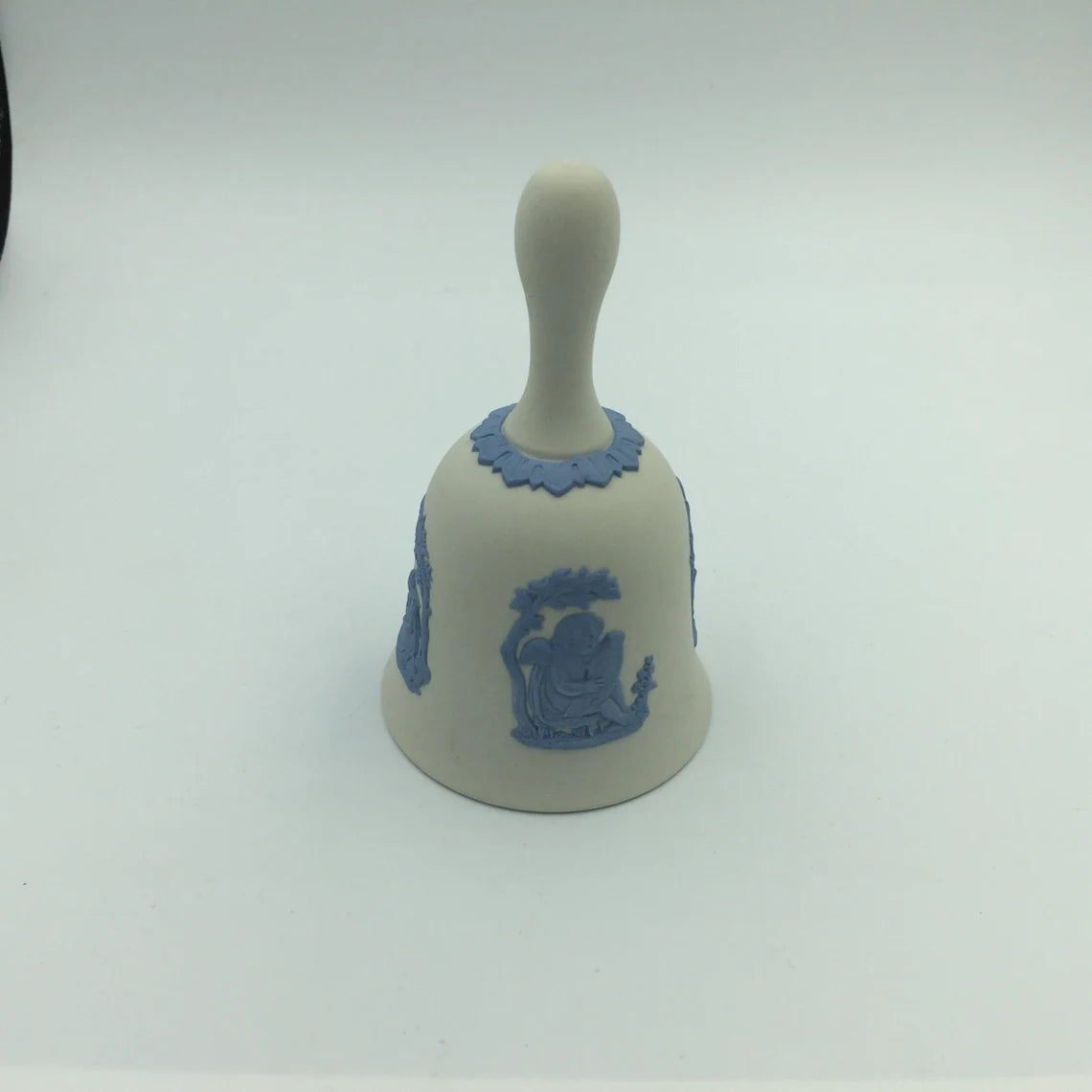 Wedgwood Jasperware Reverse White on Blue Creamer Bell - Royaltreasuryhouse