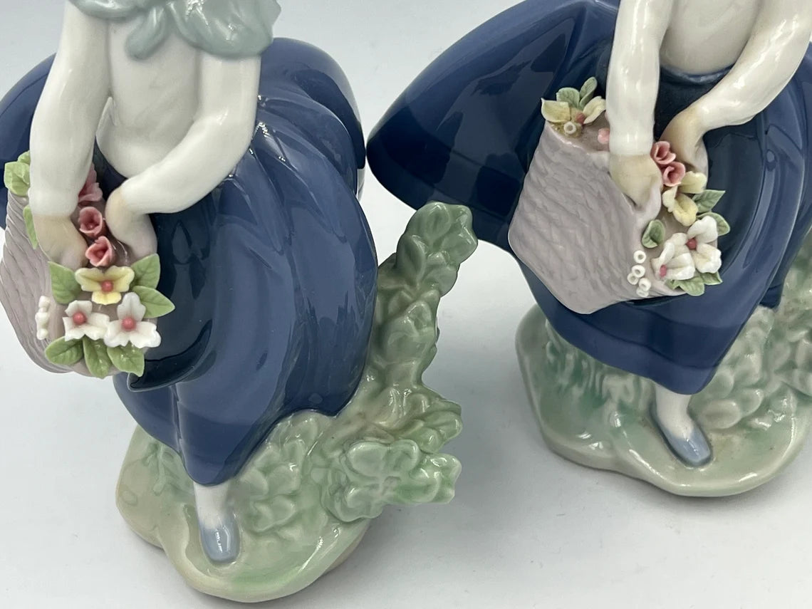 Pair of Llardo Pretty Pickings Girl Figurine - Royaltreasuryhouse