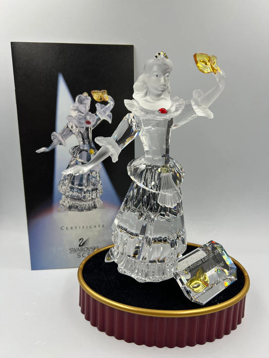 Swarovski Columbine Masquerade SCS Crystal Figurine 2000 Stand & Plaque COA