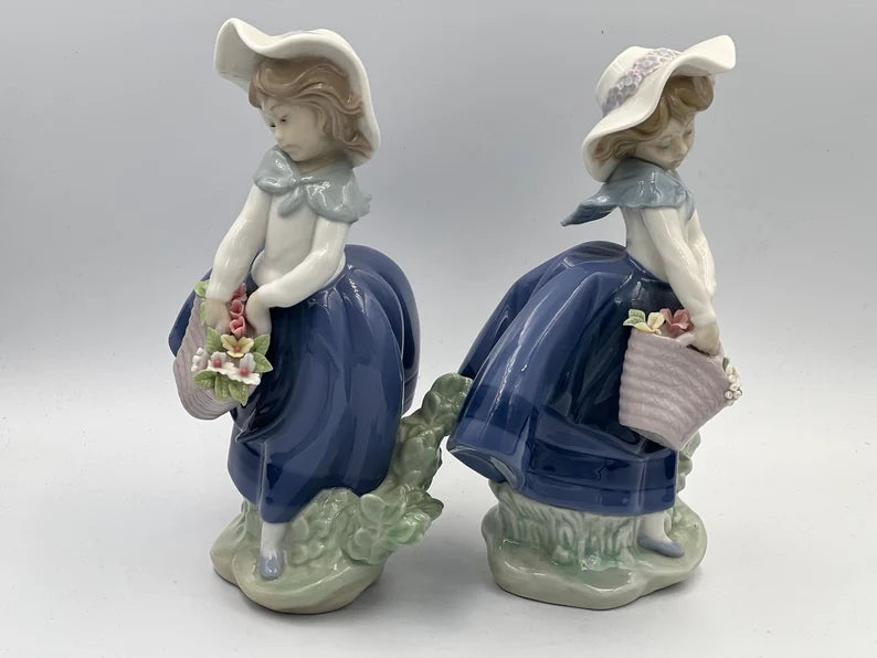 Pair of Llardo Pretty Pickings Girl Figurine - Royaltreasuryhouse