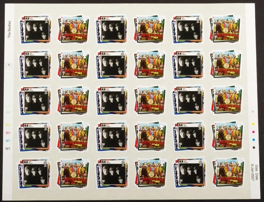 The Beatles Royal Mail Mint Stamp Sheet
