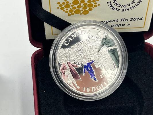 1/2 oz. Fine Silver Coloured Coin - Wait for Me, Daddy
