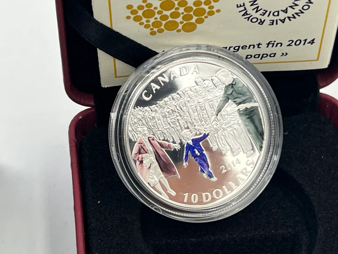 1/2 oz. Fine Silver Coloured Coin - Wait for Me, Daddy - Royaltreasuryhouse